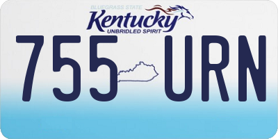 KY license plate 755URN