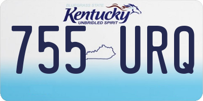 KY license plate 755URQ