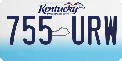 KY license plate 755URW