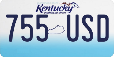 KY license plate 755USD