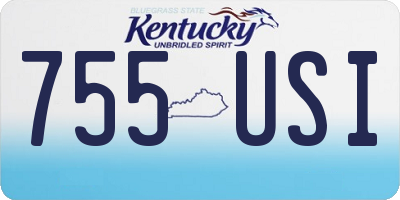 KY license plate 755USI
