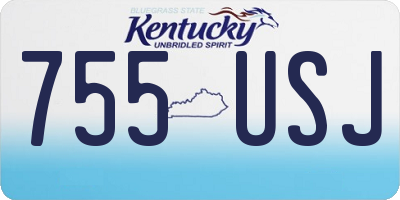 KY license plate 755USJ