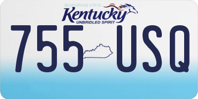 KY license plate 755USQ