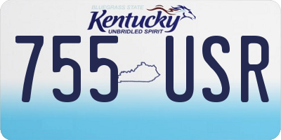 KY license plate 755USR