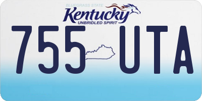 KY license plate 755UTA