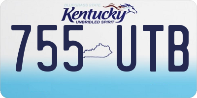 KY license plate 755UTB