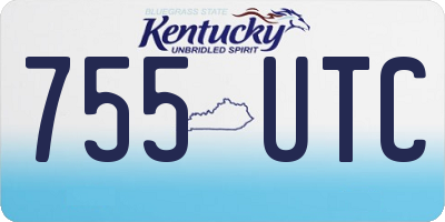 KY license plate 755UTC
