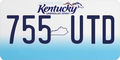 KY license plate 755UTD