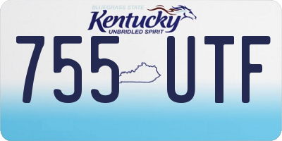 KY license plate 755UTF