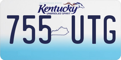 KY license plate 755UTG