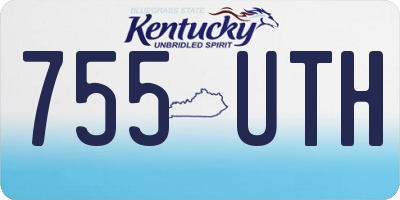 KY license plate 755UTH