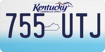 KY license plate 755UTJ