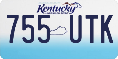 KY license plate 755UTK