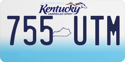 KY license plate 755UTM