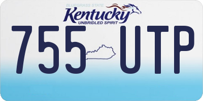 KY license plate 755UTP