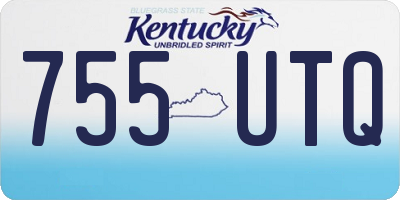 KY license plate 755UTQ