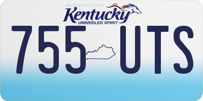 KY license plate 755UTS