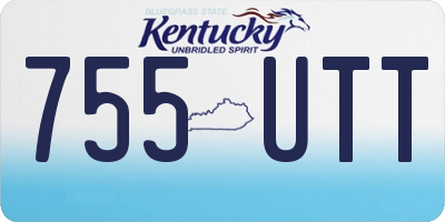 KY license plate 755UTT