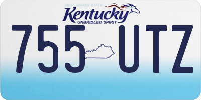 KY license plate 755UTZ