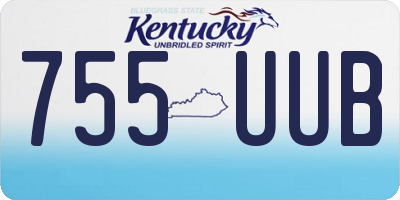 KY license plate 755UUB