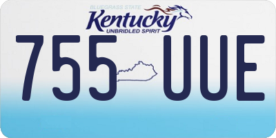KY license plate 755UUE