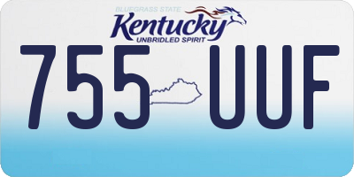 KY license plate 755UUF