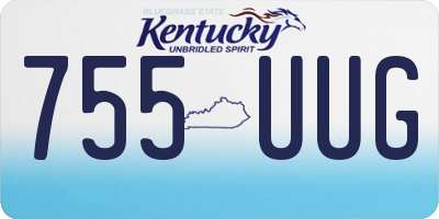 KY license plate 755UUG