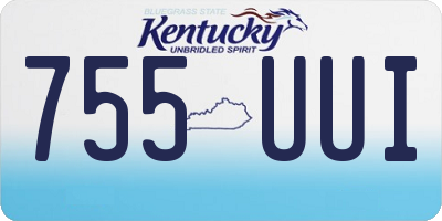 KY license plate 755UUI
