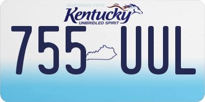 KY license plate 755UUL