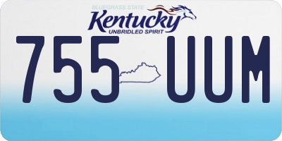 KY license plate 755UUM