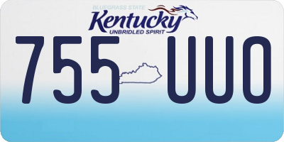 KY license plate 755UUO