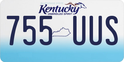 KY license plate 755UUS