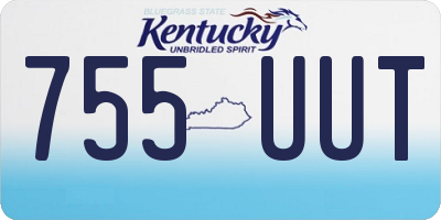 KY license plate 755UUT