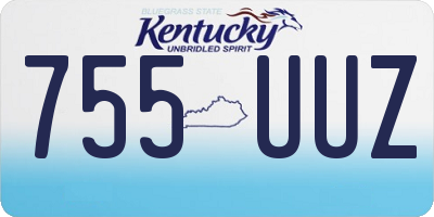 KY license plate 755UUZ