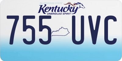 KY license plate 755UVC