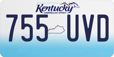 KY license plate 755UVD