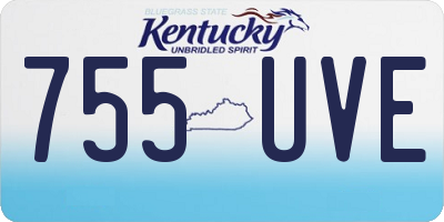 KY license plate 755UVE