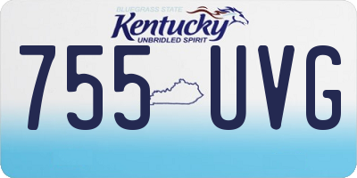 KY license plate 755UVG