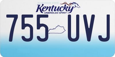 KY license plate 755UVJ