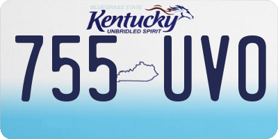 KY license plate 755UVO