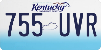 KY license plate 755UVR