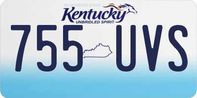 KY license plate 755UVS