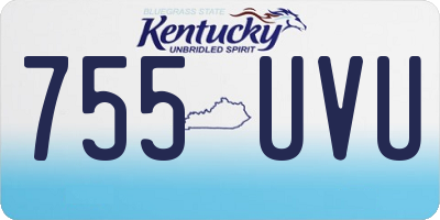 KY license plate 755UVU