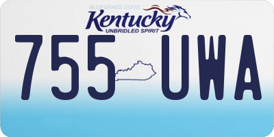KY license plate 755UWA