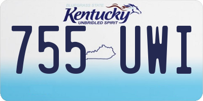 KY license plate 755UWI