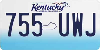 KY license plate 755UWJ