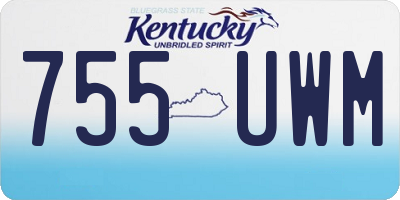 KY license plate 755UWM