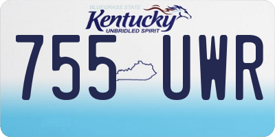 KY license plate 755UWR