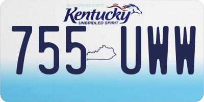 KY license plate 755UWW