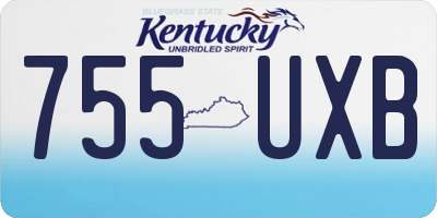 KY license plate 755UXB